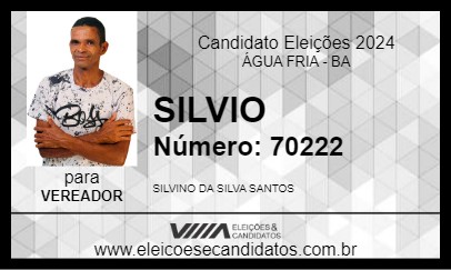 Candidato SILVIO 2024 - ÁGUA FRIA - Eleições