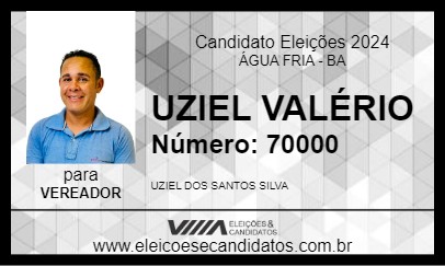 Candidato UZIEL VALÉRIO 2024 - ÁGUA FRIA - Eleições