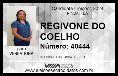 Candidato REGIVONE DO COELHO 2024 - PINDAÍ - Eleições