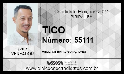 Candidato TICO 2024 - PIRIPÁ - Eleições