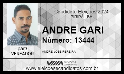 Candidato ANDRE GARI 2024 - PIRIPÁ - Eleições