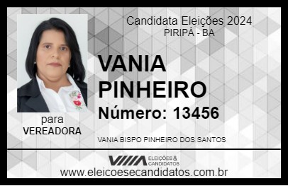 Candidato VANIA PINHEIRO 2024 - PIRIPÁ - Eleições