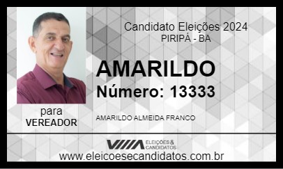 Candidato AMARILDO 2024 - PIRIPÁ - Eleições