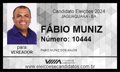 Candidato FÁBIO MUNIZ 2024 - JAGUAQUARA - Eleições