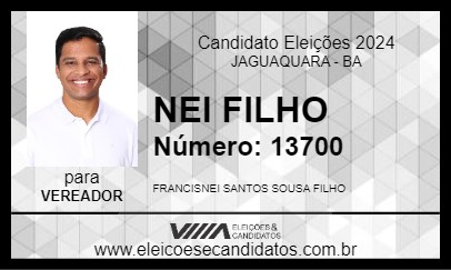 Candidato NEI FILHO 2024 - JAGUAQUARA - Eleições