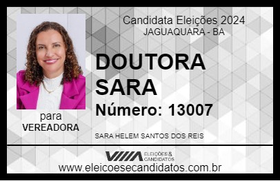 Candidato DOUTORA SARA 2024 - JAGUAQUARA - Eleições