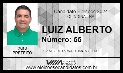 Candidato LUIZ ALBERTO 2024 - OLINDINA - Eleições