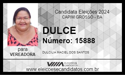 Candidato DULCE 2024 - CAPIM GROSSO - Eleições