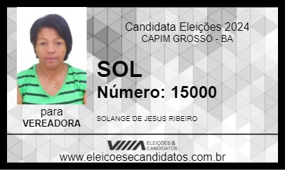 Candidato SOL 2024 - CAPIM GROSSO - Eleições