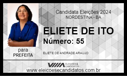 Candidato ELIETE DE ITO 2024 - NORDESTINA - Eleições