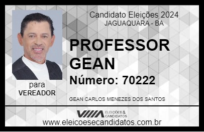 Candidato PROFESSOR GEAN 2024 - JAGUAQUARA - Eleições