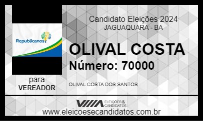 Candidato OLIVAL  COSTA 2024 - JAGUAQUARA - Eleições