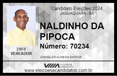 Candidato NALDINHO DA PIPOCA 2024 - JAGUAQUARA - Eleições