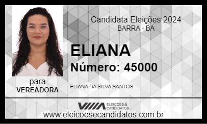 Candidato ELIANA 2024 - BARRA - Eleições