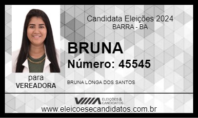 Candidato BRUNA 2024 - BARRA - Eleições