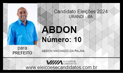 Candidato ABDON 2024 - URANDI - Eleições