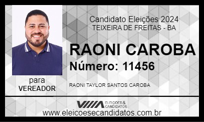 Candidato RAONI CAROBA 2024 - TEIXEIRA DE FREITAS - Eleições