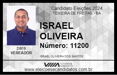 Candidato ISRAEL OLIVEIRA 2024 - TEIXEIRA DE FREITAS - Eleições