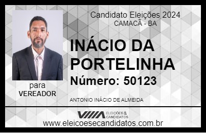 Candidato INÁCIO DA PORTELINHA 2024 - CAMACÃ - Eleições