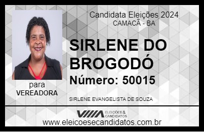 Candidato SIRLENE DO BROGODÓ 2024 - CAMACÃ - Eleições