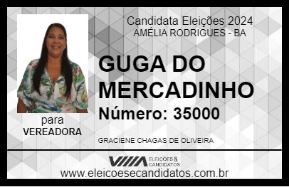 Candidato GUGA DO MERCADINHO 2024 - AMÉLIA RODRIGUES - Eleições