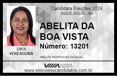 Candidato ABELITA DA BOA VISTA 2024 - XIQUE-XIQUE - Eleições