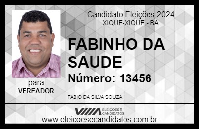 Candidato FABINHO DA SAUDE 2024 - XIQUE-XIQUE - Eleições