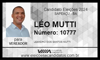 Candidato LÉO MUTTI 2024 - SAPEAÇU - Eleições