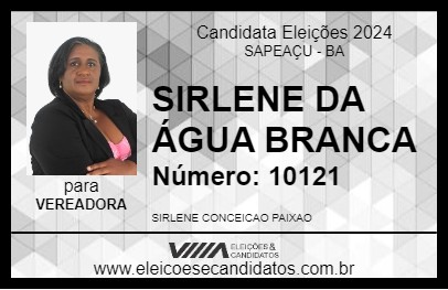 Candidato SIRLENE DA ÁGUA BRANCA 2024 - SAPEAÇU - Eleições