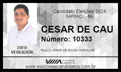 Candidato CESAR DE CAU 2024 - SAPEAÇU - Eleições