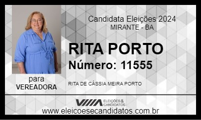 Candidato RITA PORTO 2024 - MIRANTE - Eleições