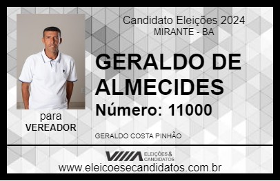 Candidato GERALDO DE ALMECIDES 2024 - MIRANTE - Eleições