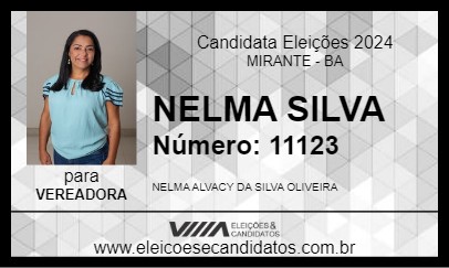 Candidato NELMA SILVA 2024 - MIRANTE - Eleições