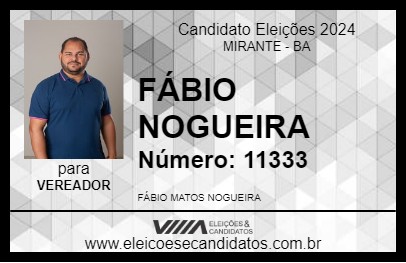 Candidato FÁBIO NOGUEIRA 2024 - MIRANTE - Eleições