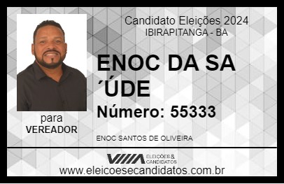 Candidato ENOC DA SAÚDE 2024 - IBIRAPITANGA - Eleições