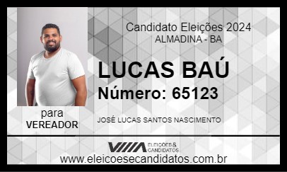 Candidato LUCAS BAÚ 2024 - ALMADINA - Eleições