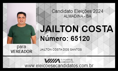 Candidato JAILTON COSTA 2024 - ALMADINA - Eleições