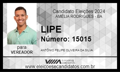 Candidato LIPE 2024 - AMÉLIA RODRIGUES - Eleições