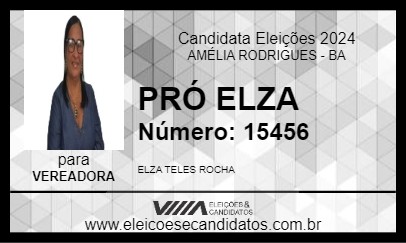 Candidato PRÓ ELZA 2024 - AMÉLIA RODRIGUES - Eleições