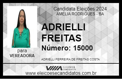 Candidato ADRIELLI FREITAS 2024 - AMÉLIA RODRIGUES - Eleições