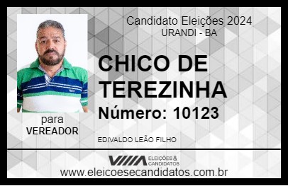 Candidato CHICO DE TEREZINHA 2024 - URANDI - Eleições