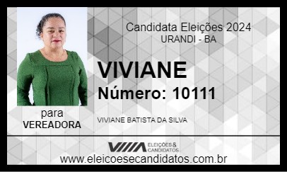 Candidato VIVIANE 2024 - URANDI - Eleições