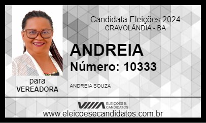 Candidato ANDREIA 2024 - CRAVOLÂNDIA - Eleições