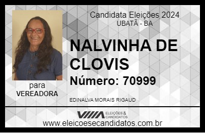 Candidato NALVINHA DE CLOVIS 2024 - UBATÃ - Eleições