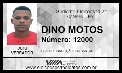 Candidato DINO MOTOS 2024 - CAMAMU - Eleições