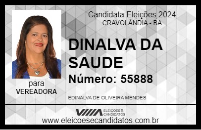 Candidato DINALVA DA SAUDE 2024 - CRAVOLÂNDIA - Eleições