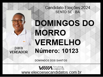 Candidato DOMINGOS DO MORRO VERMELHO 2024 - SENTO SÉ - Eleições