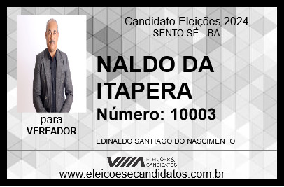 Candidato NALDO DA ITAPERA 2024 - SENTO SÉ - Eleições