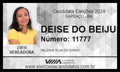 Candidato DEISE DO BEIJU 2024 - SAPEAÇU - Eleições