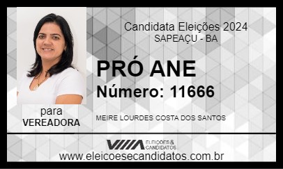 Candidato PRÓ ANE 2024 - SAPEAÇU - Eleições